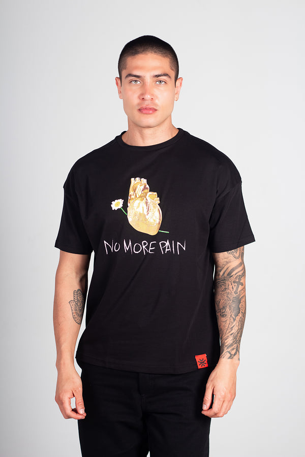 T-Shirt Golden Heart Black