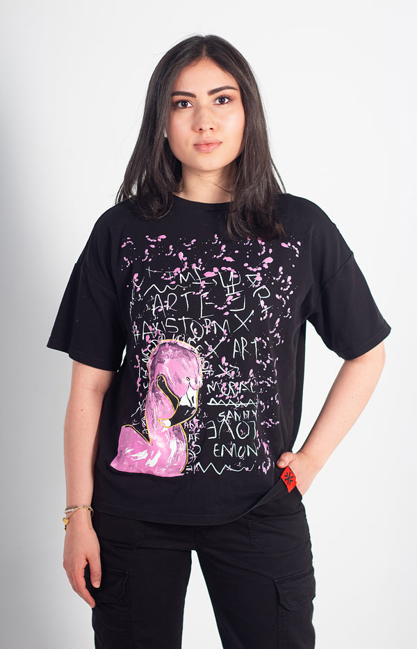 T-Shirt Flamingo Black